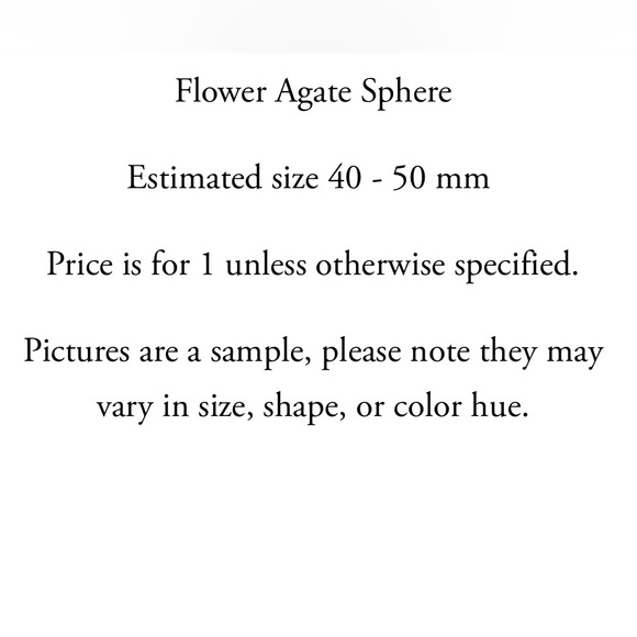 Flower Agate Crystal Sphere - Picture 4 of 4